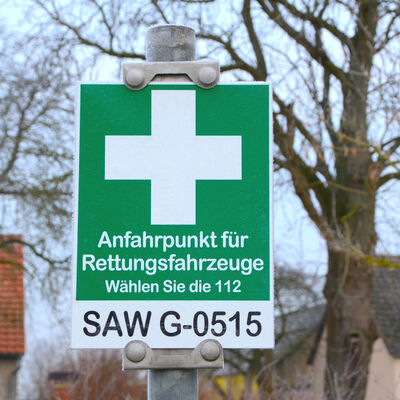 Bild vergrößern: Rettungspunkt in der Kolonie Winkel