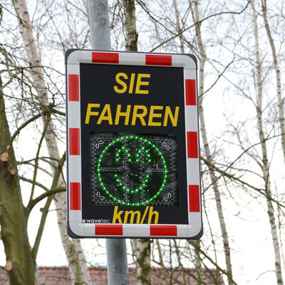 Bild vergrößern: Das Speed-Display in Dannefeld
