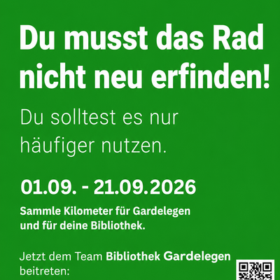 Bild vergr&ouml;&szlig;ern: Plakat Stadtradeln Bibliothek 2026