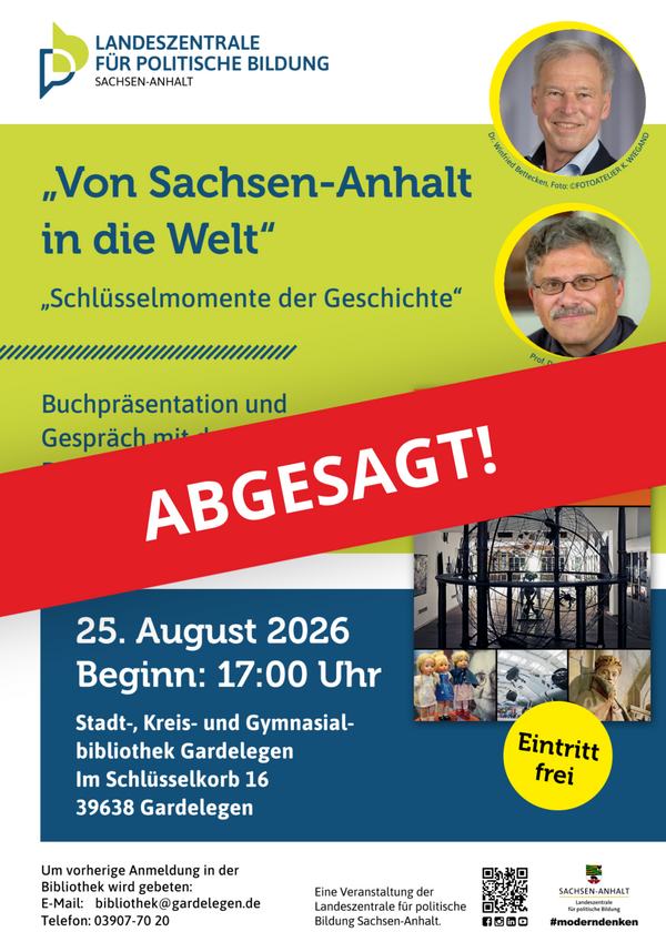 Bild vergr&ouml;&szlig;ern: Buchpr&auml;sentation: Von Sachsen-Anhalt in die Welt